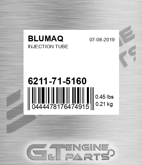 6211-71-5160 Injection Tube for BLUMAQ