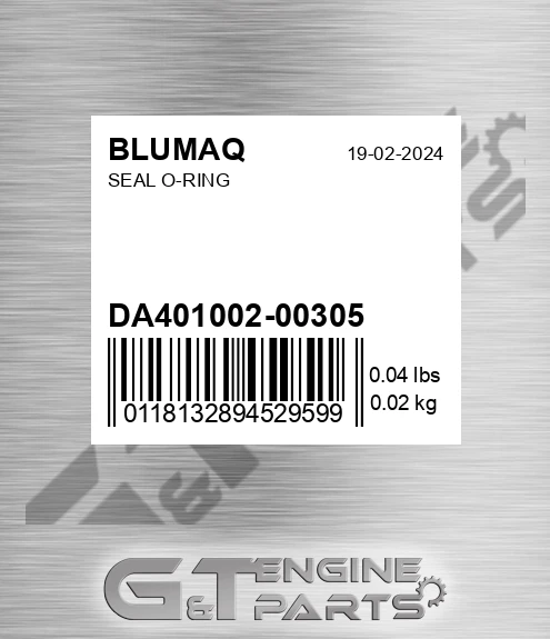 DA401002-00305 Seal O-ring for BLUMAQ