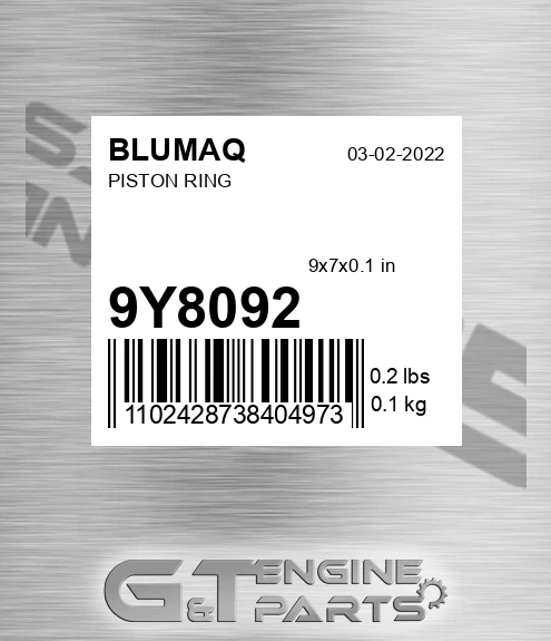 9Y-8092 Piston Ring for BLUMAQ
