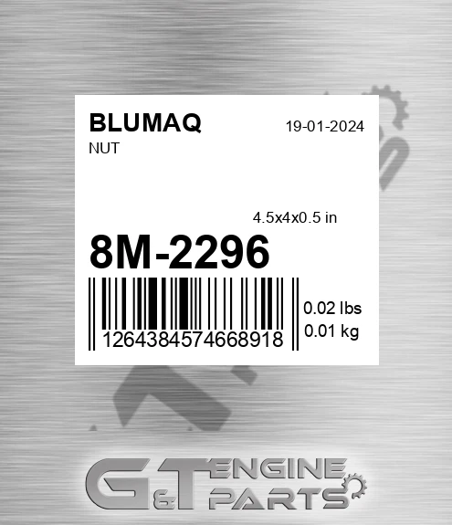 8M-2296 Nut for BLUMAQ