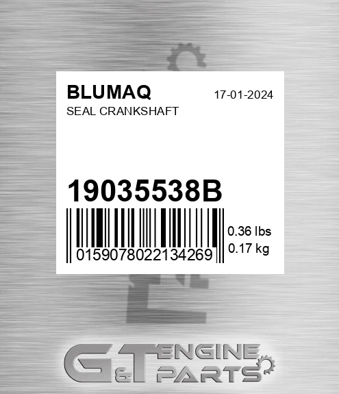 19035538B Seal Crankshaft for BLUMAQ