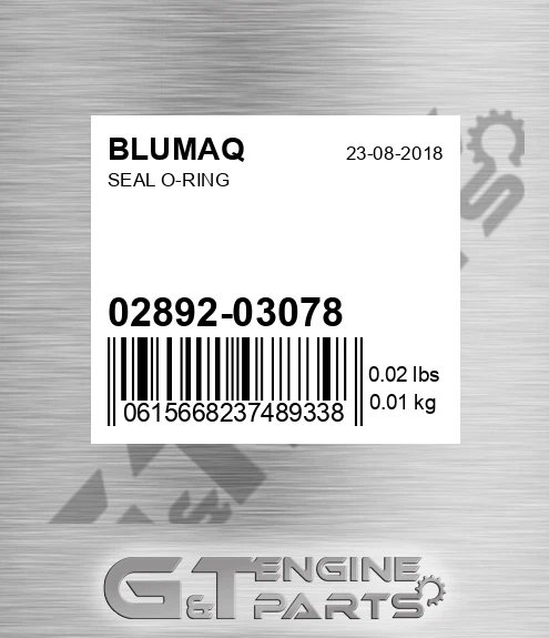 02892-03078 Seal O-ring for BLUMAQ