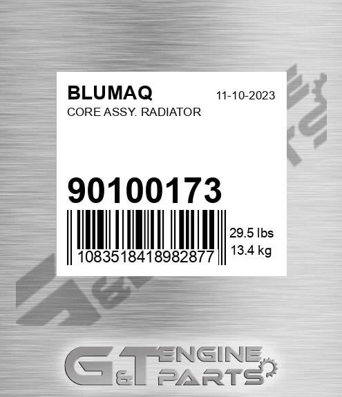 901.00173 Core Assy. Radiator for BLUMAQ