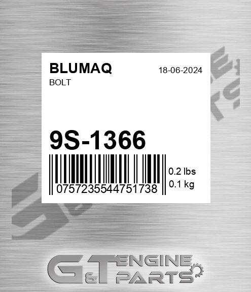 9S-1366 Bolt for BLUMAQ