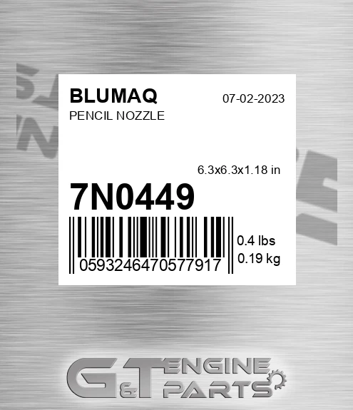 7N-0449 Pencil Nozzle for BLUMAQ