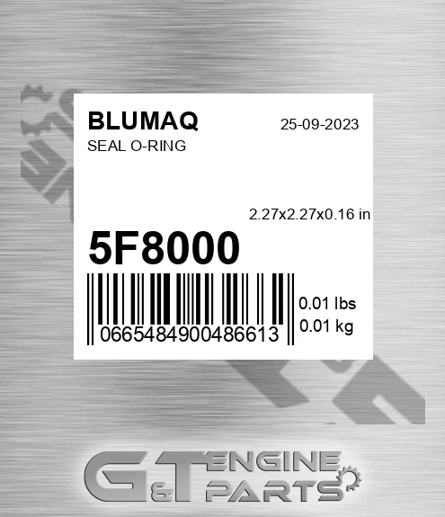 5F-8000 Seal O-ring for BLUMAQ