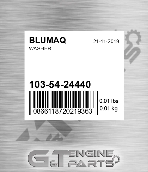 103-54-24440 Washer for BLUMAQ