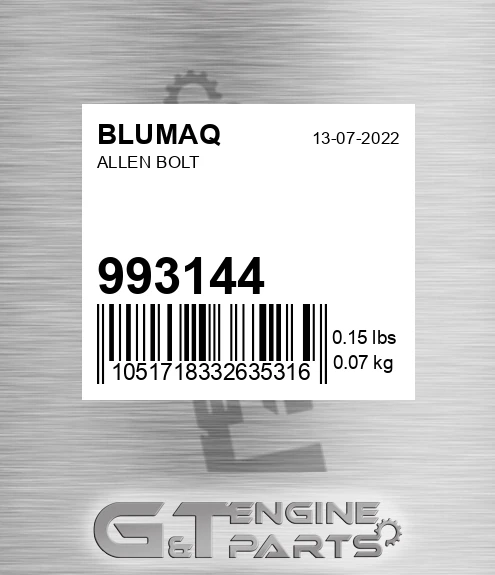 993144 BLUMAQ Allen Bolt