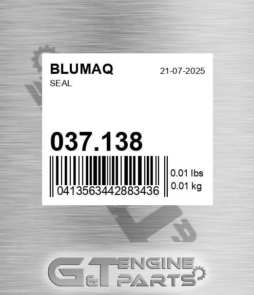 037.138 Seal for BLUMAQ