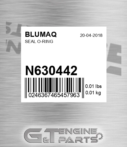 N630442 Seal O-ring