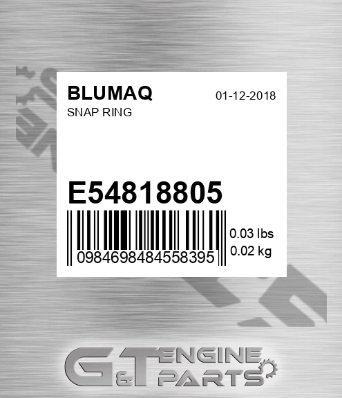 E54818805 Snap Ring for BLUMAQ