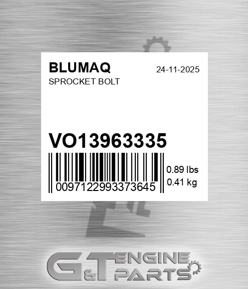 VO13963335 Sprocket Bolt for BLUMAQ