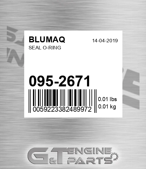095-2671 Seal O-ring for BLUMAQ