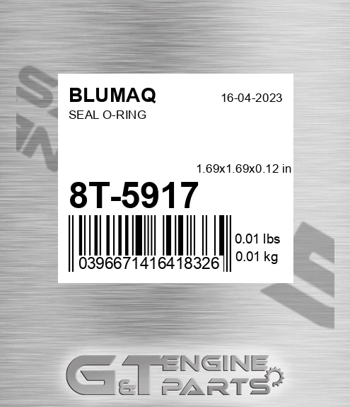 8T-5917 Seal O-ring for BLUMAQ