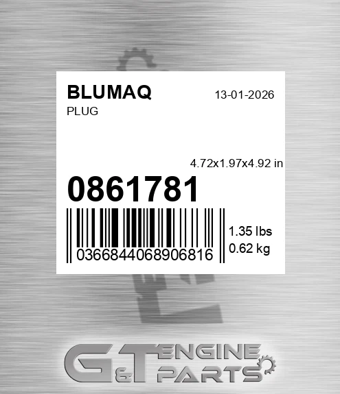 086-1781 Plug for BLUMAQ