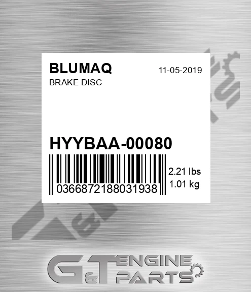 HYYBAA-00080 Brake Disc for BLUMAQ