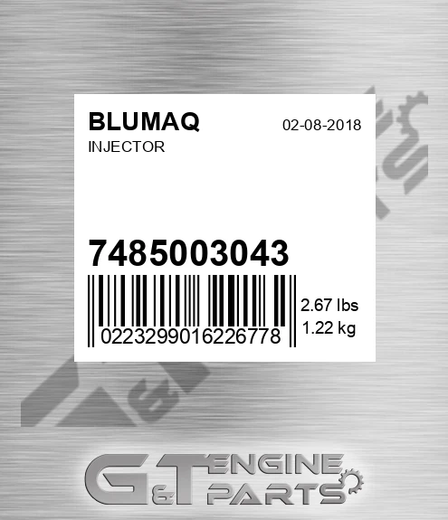 7485003043 Injector for BLUMAQ