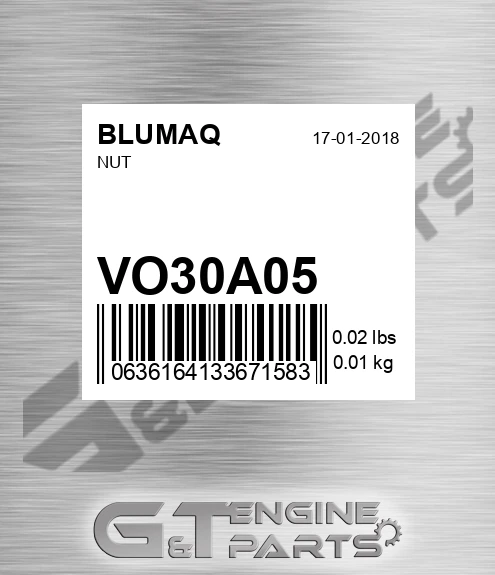 VO30A05 Nut for BLUMAQ