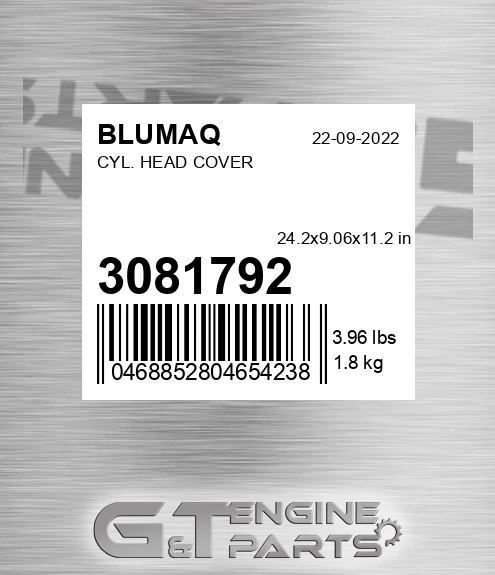 308-1792 Cyl. Head Cover for BLUMAQ