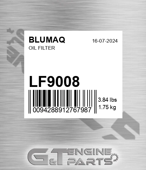 LF9008 BLUMAQ Oil Filter