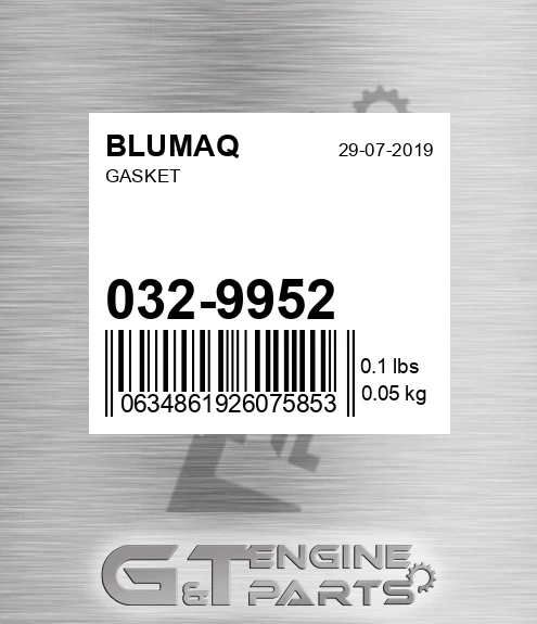 032-9952 Gasket for BLUMAQ