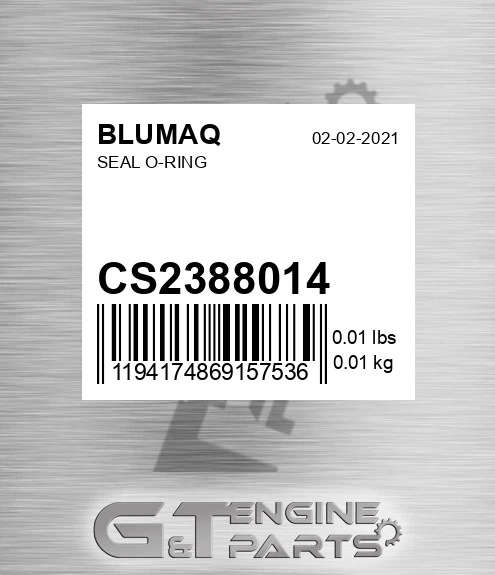 CS238-8014 Seal O-ring for BLUMAQ