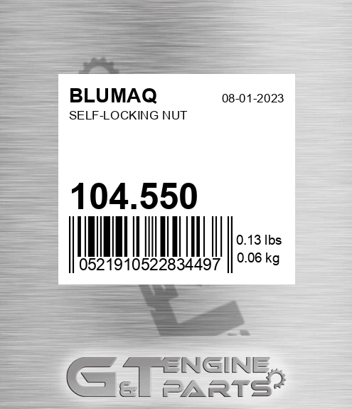 104.550 Self-locking Nut for BLUMAQ