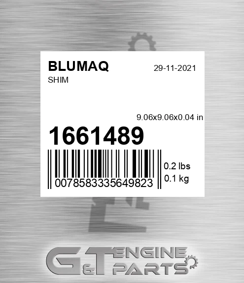 166-1489 Shim for BLUMAQ