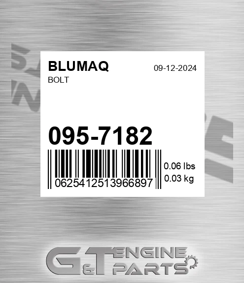 095-7182 Bolt for BLUMAQ