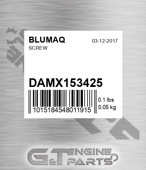DAMX153425 Screw for BLUMAQ