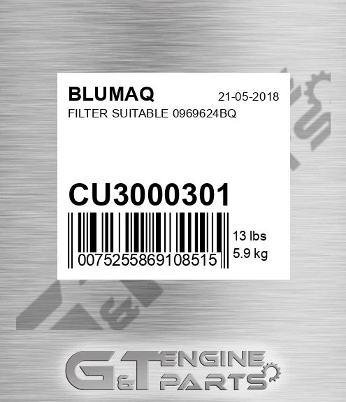 CU3000301 BLUMAQ Filter Suitable 0969624bq
