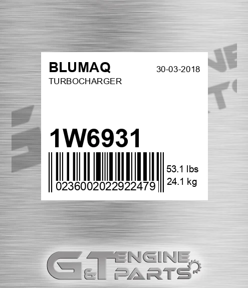 1W-6931 Turbocharger for BLUMAQ