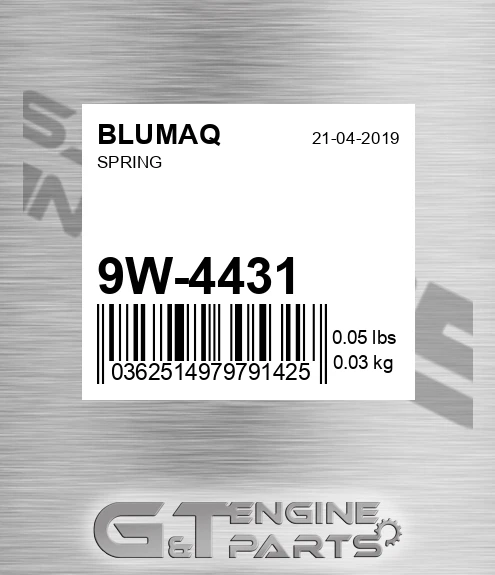 9W-4431 Spring for BLUMAQ
