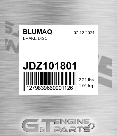 JDZ101801 Brake Disc for BLUMAQ