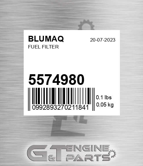 5574980 Fuel Filter for BLUMAQ