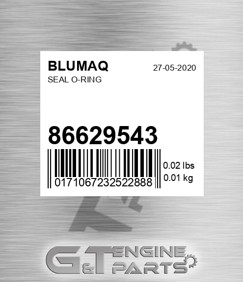 86629543 Seal O-ring
