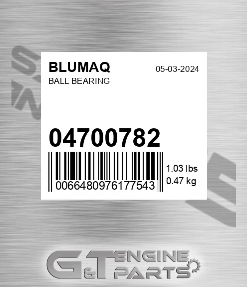 04700782 Ball Bearing for BLUMAQ