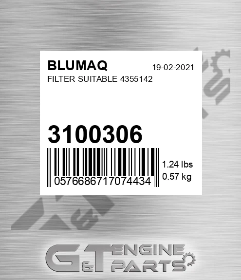 3100306 BLUMAQ Filter Suitable 4355142