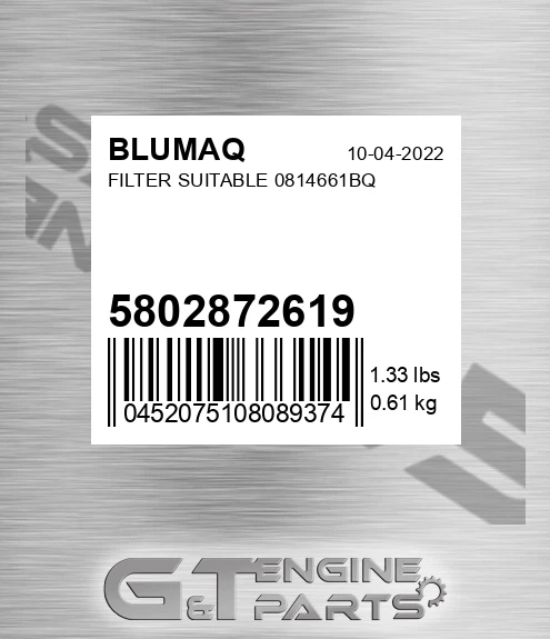 5802872619 BLUMAQ Filter Suitable 0814661bq