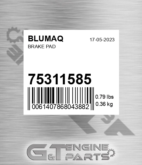 75311585 BLUMAQ Brake Pad