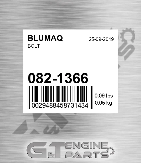 082-1366 Bolt for BLUMAQ