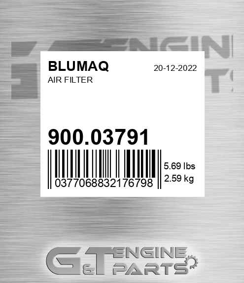 900.03791 Air Filter for BLUMAQ