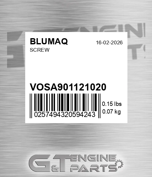 VOSA9011-21020 Screw for BLUMAQ