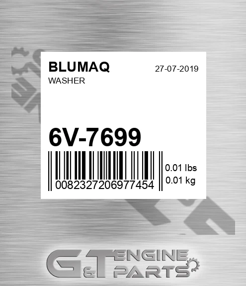 6V-7699 Washer for BLUMAQ