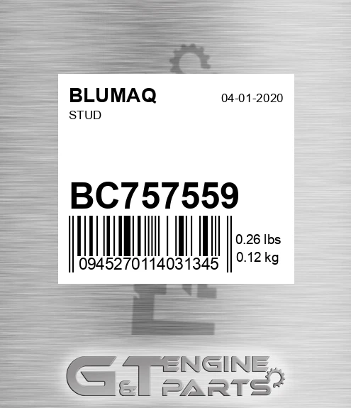 BC75755.9 Stud for BLUMAQ