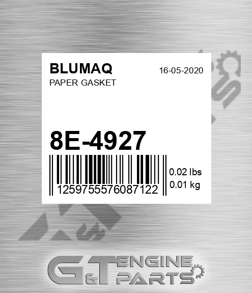 8E-4927 Paper Gasket for BLUMAQ