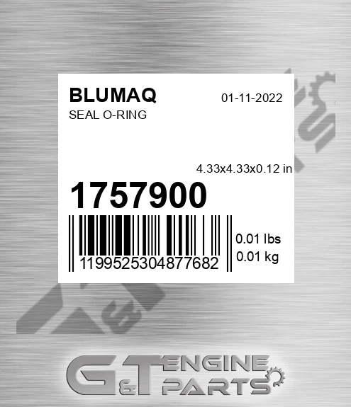 175-7900 Seal O-ring for BLUMAQ