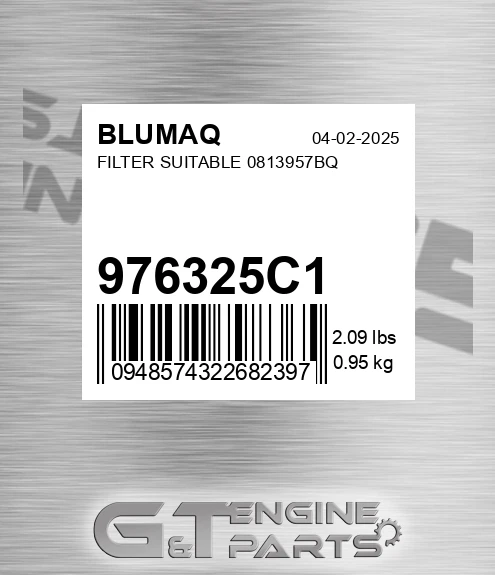 976325C1 Filter Suitable 0813957bq for BLUMAQ