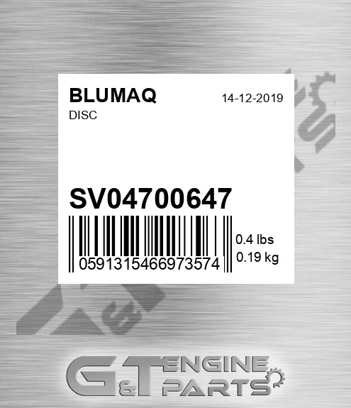 SV04700647 Disc for BLUMAQ