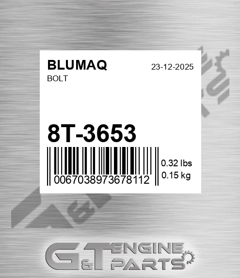 8T-3653 Bolt